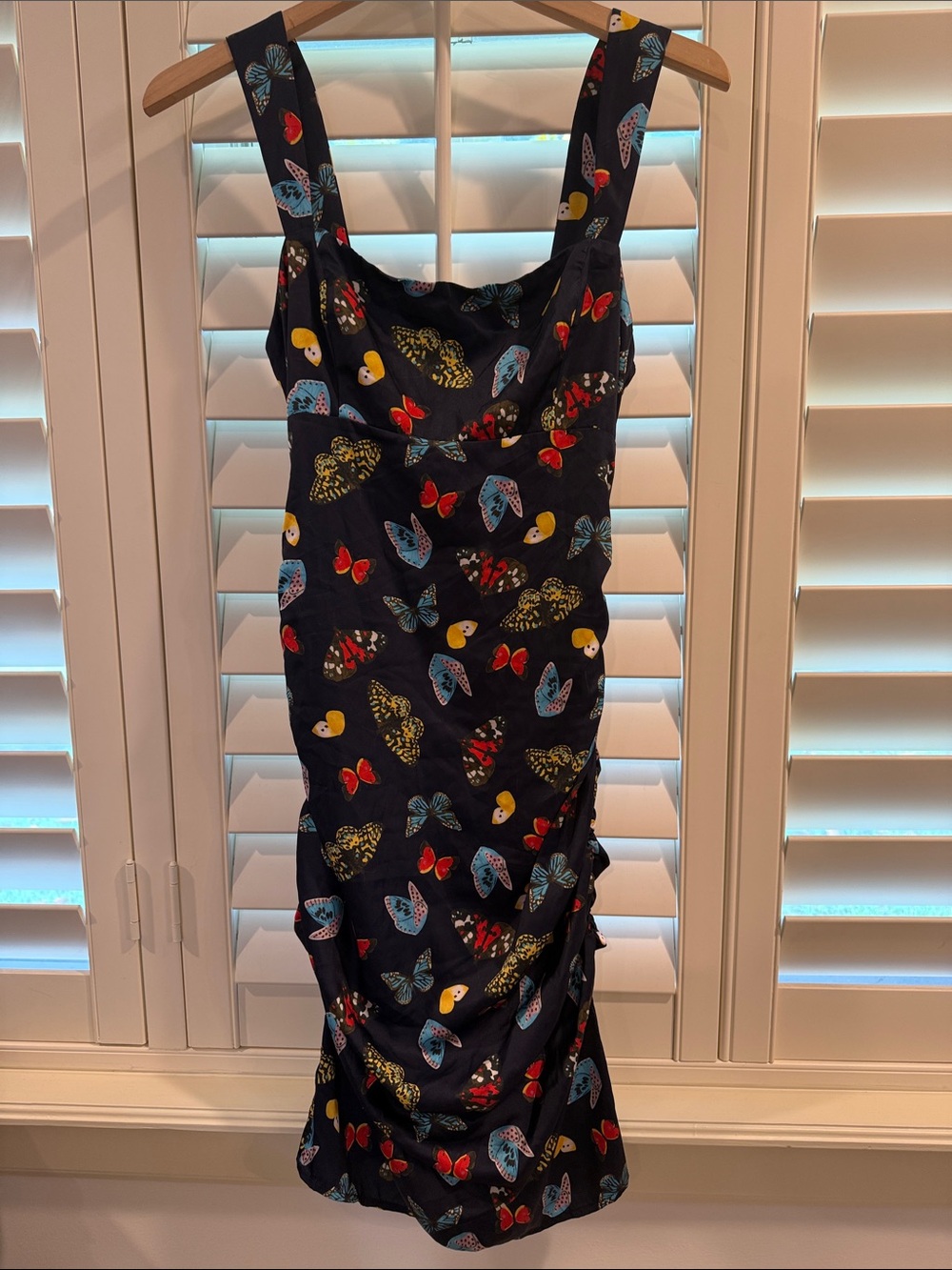 Anthropologie Maeve Navy Dress with Butterflies